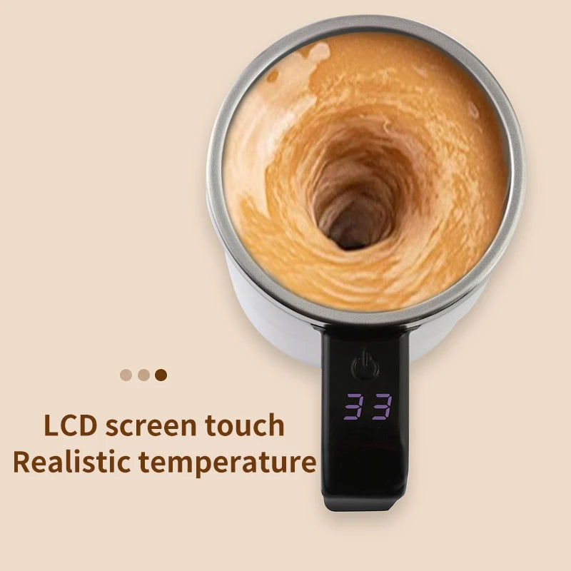 380ML Mini Electric Coffee Self Mixing Mug IP67 Waterproof Food Safe Coffee Mug USB Rechargeable Automatic Magnetic Cup for Tea